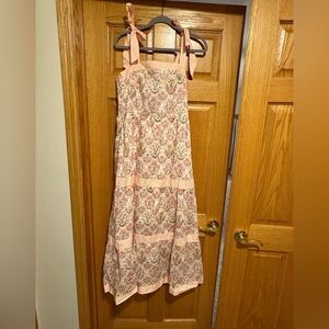 Pink and orange ribbon tie dress Sky+She